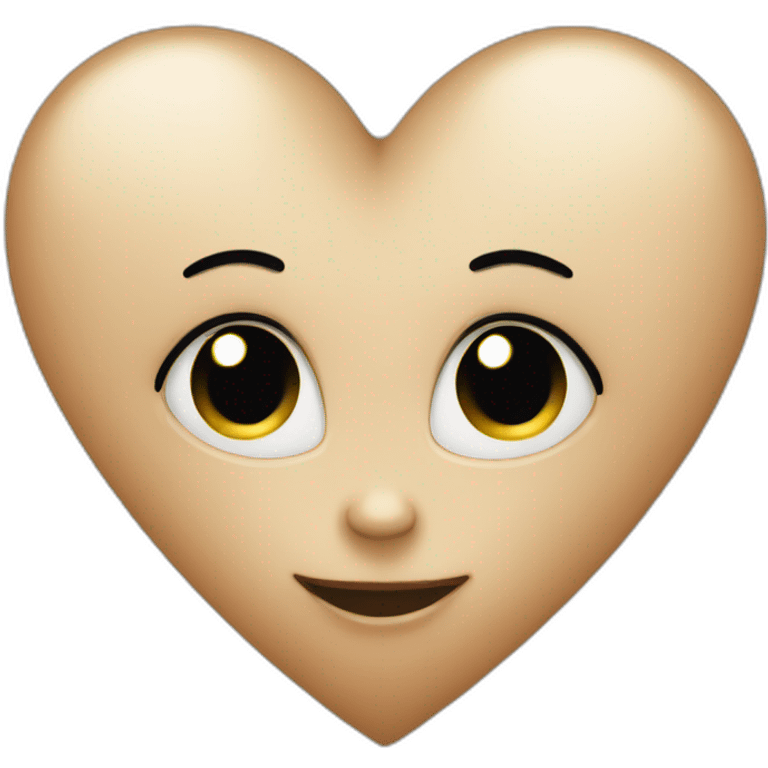 Nude heart emoji