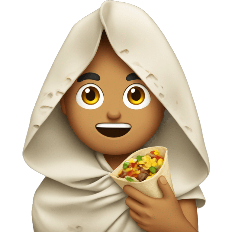 mexican eating burrito emoji