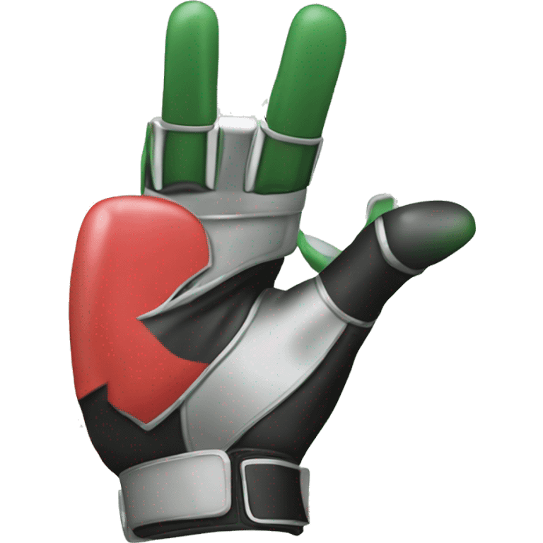 kamen rider show love with hand emoji