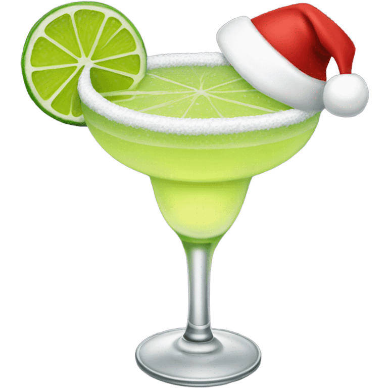 Margarita with Santa hat emoji