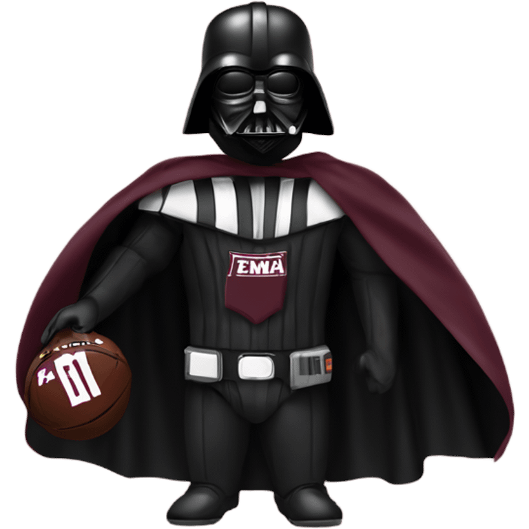 Darth Vader with a Texas a&m jersey emoji