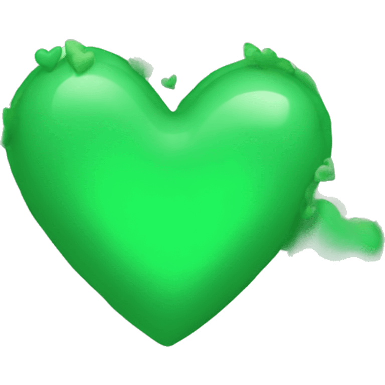 Green aesthetic heart  emoji