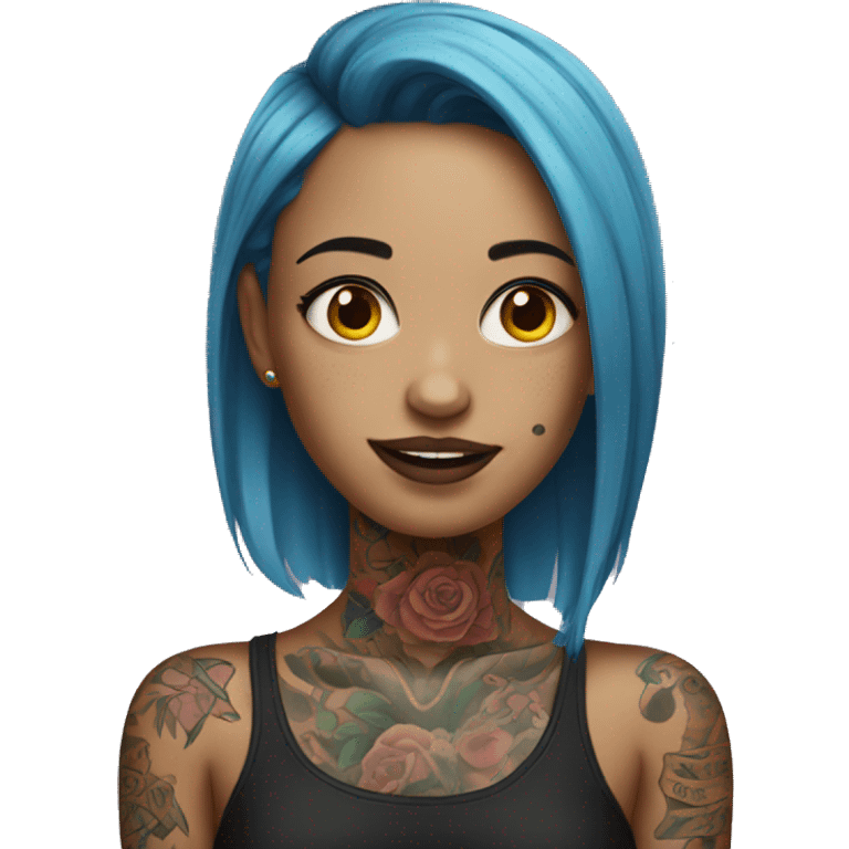 Tattooed girl emoji