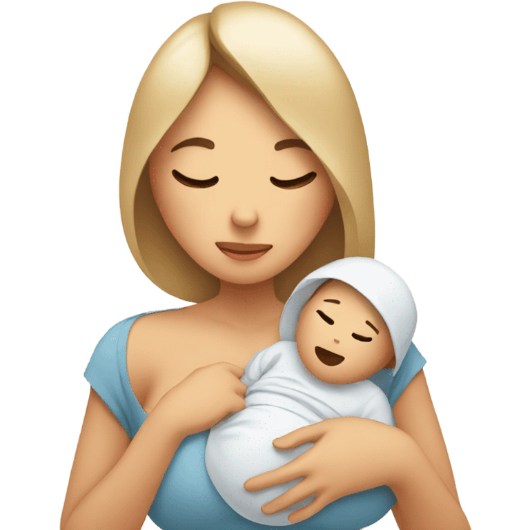 Tired mum; breastfeeding emoji