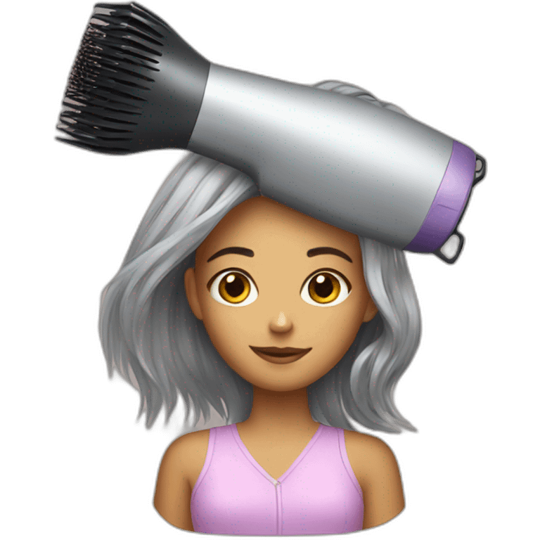 Girl with hairdryer  emoji