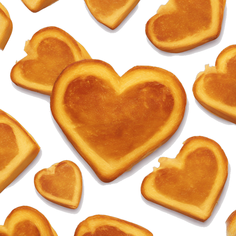 Grilled cheese heart-shaped emoji