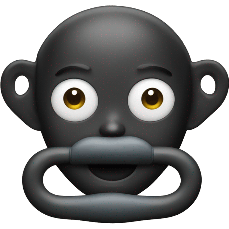 Black pacifier emoji