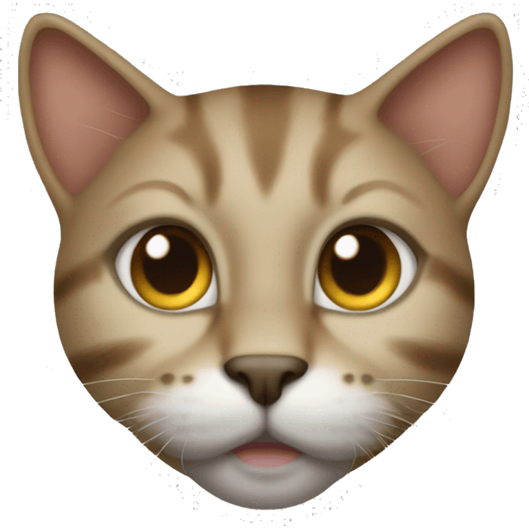 cat.  fur is a warm golden-brown color with subtle darker tabby markings. The body is well with a strong, muscular frame. Its legs are relatively short, and the tail is thick and slightly tapered, matching the overall round and solid appearance. emoji