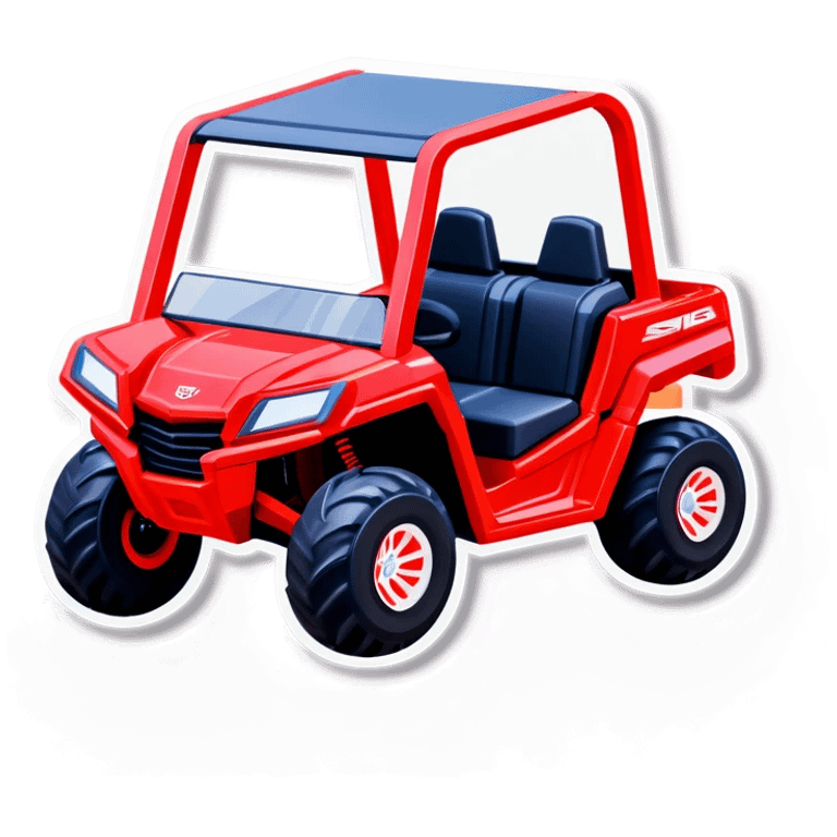 red ride on toy UTV for kids with no roof emoji