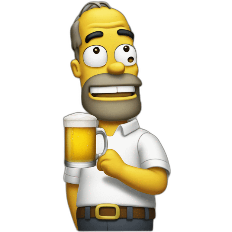 Homer drink beer emoji