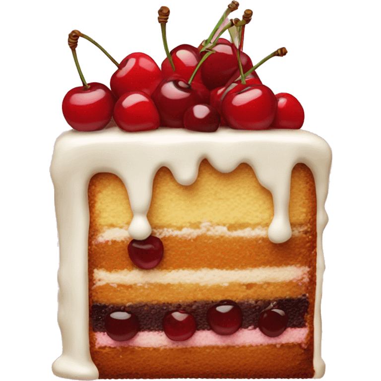 Cake with a cherry emoji