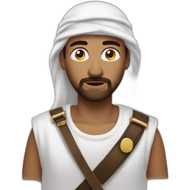 Scammer in an arabian armband emoji