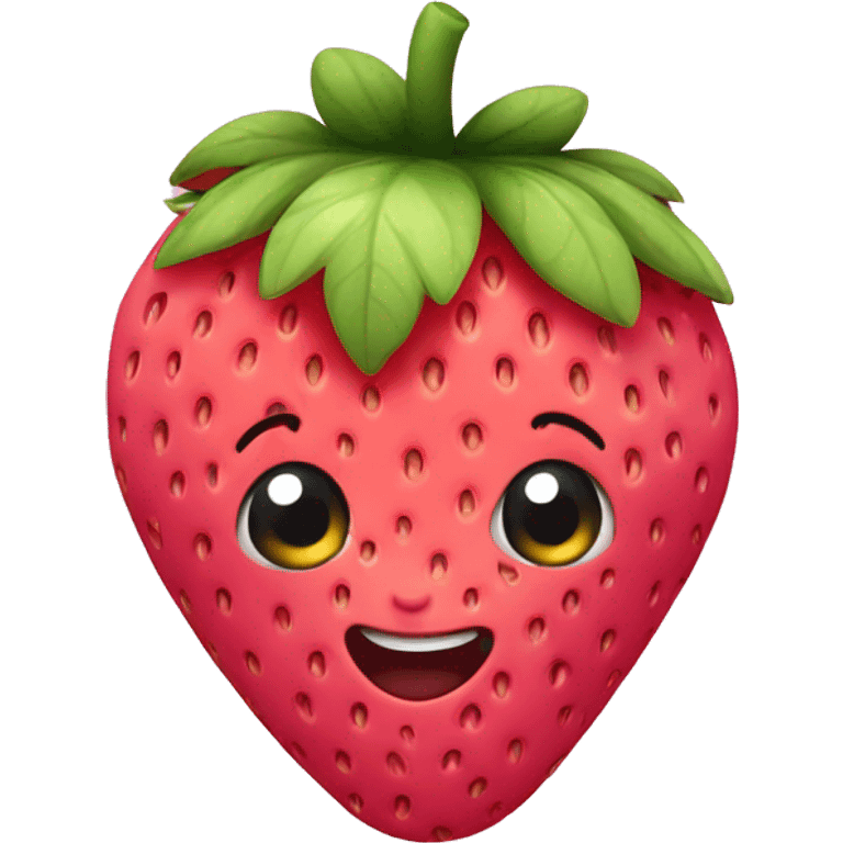 pink strawberry emoji