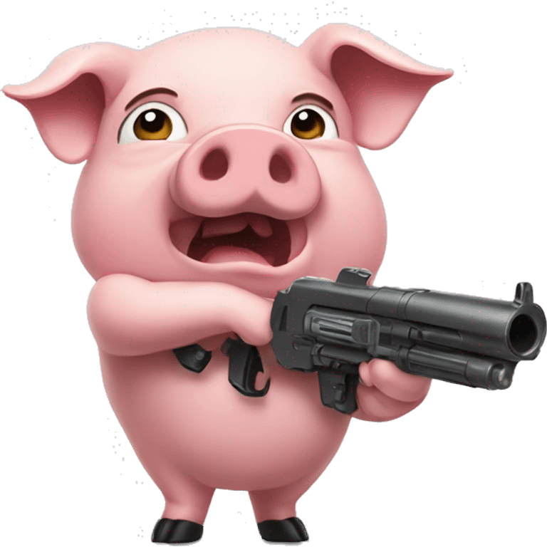 pig with blaster emoji