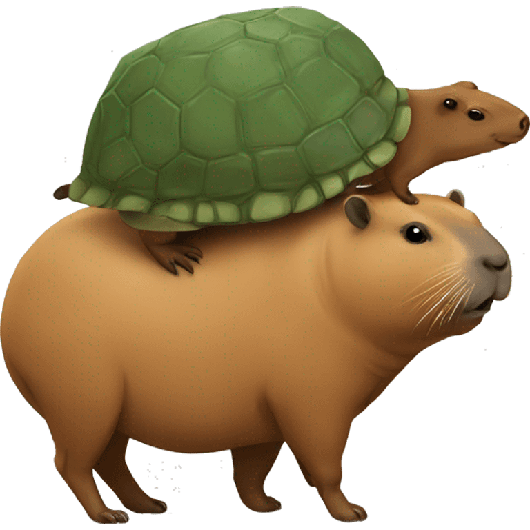 Capybara with a turtle in her back  emoji