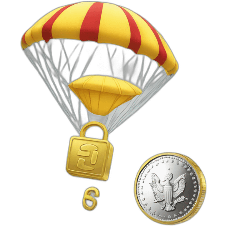 coin with parachute emoji