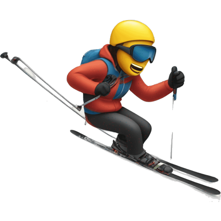 Person skiing down mountain emoji