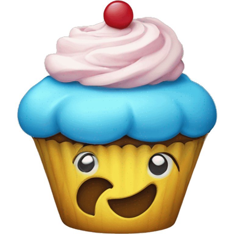 Smiley cupcake ( one just one ) emoji