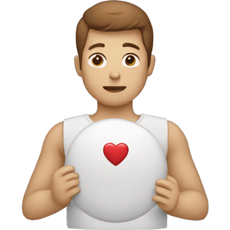 person holding heart emoji