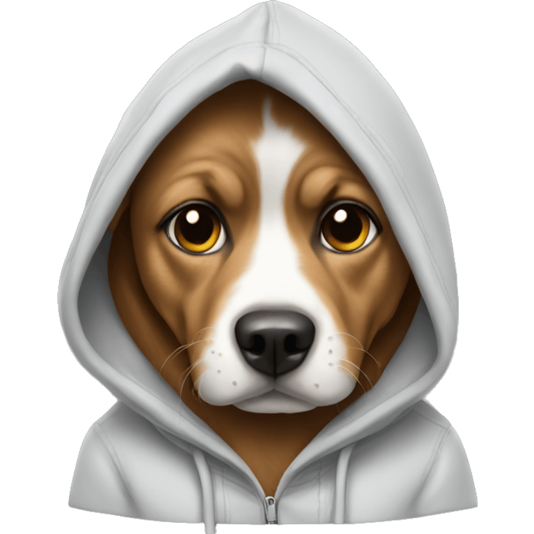 Dog with hoodie emoji