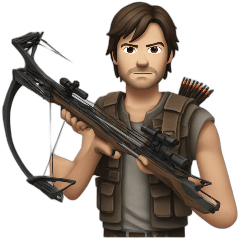 Daryl Dixon with crossbow emoji