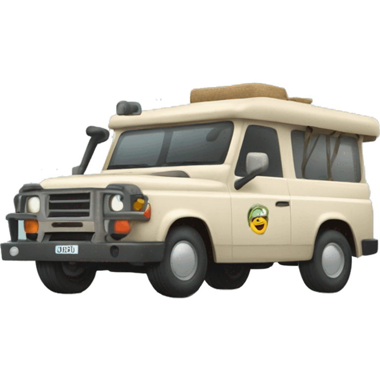 Safari car saying moditlo on the side emoji