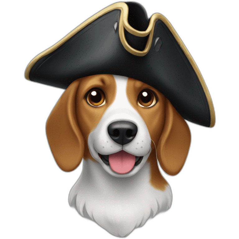 pirate hat happy beagle emoji