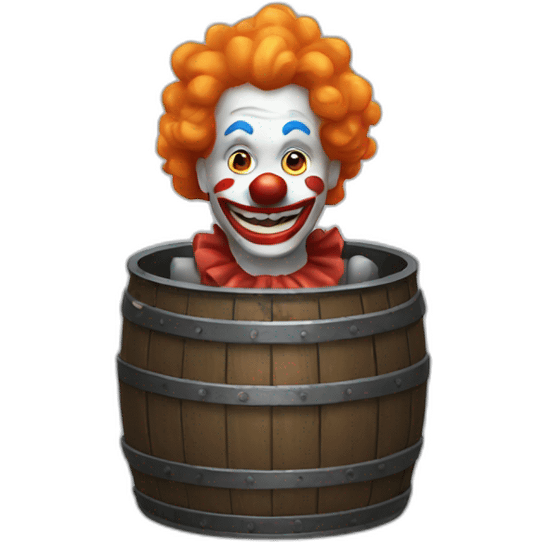 clown in full iron barrel emoji