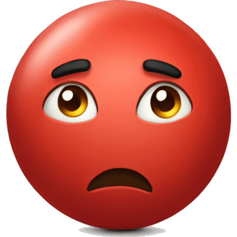 disappointed red dodgeball emoji