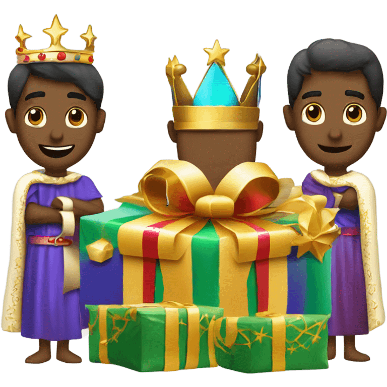 Los 3 Reyes Magos con Regalos emoji