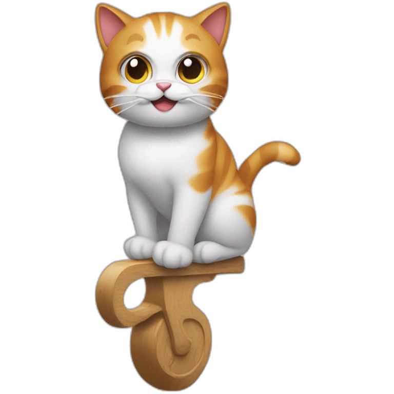 Cat on a pogo stixk emoji