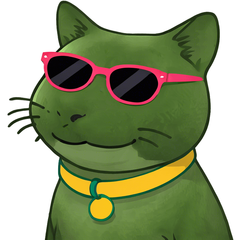 Cat with sunglasses emoji