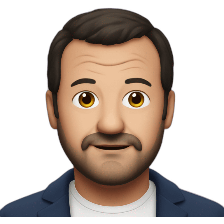 matteo salvini with makeup emoji