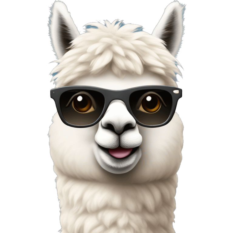 Alpaca con lentes de sol  emoji