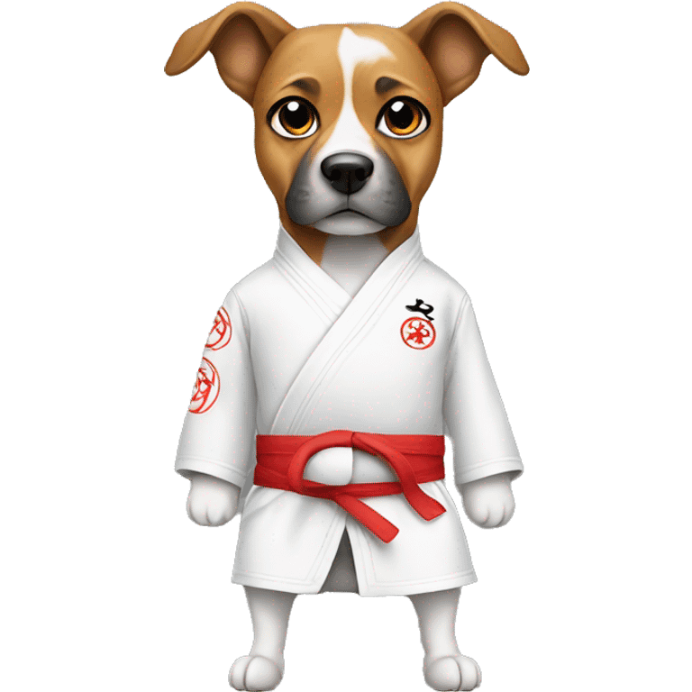 Dog wearing martial arts uniform  emoji