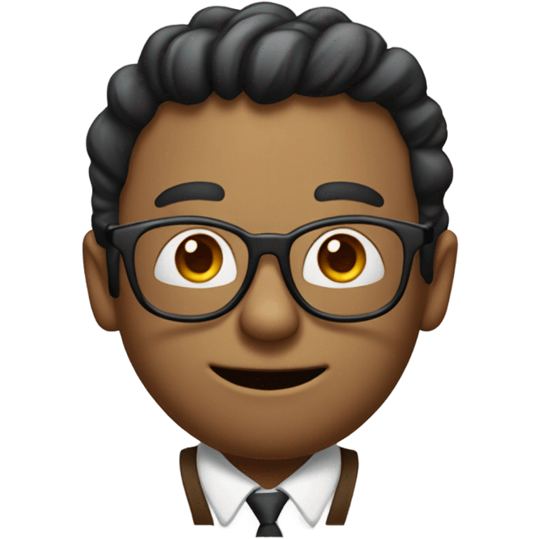 a default face that looks like ‘🤓’ but it has a finger pointed up and it’s a nerd  emoji