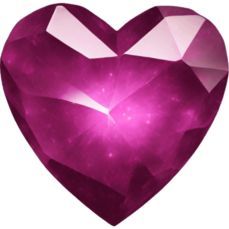 crystal heart with maroon shimmer emoji