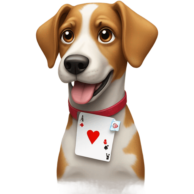 Dog with poker chips  emoji