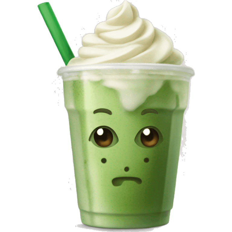 Iced matcha latte emoji