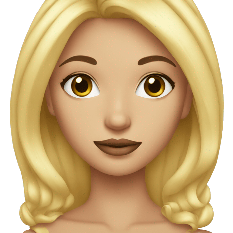 blond girl with makeup emoji