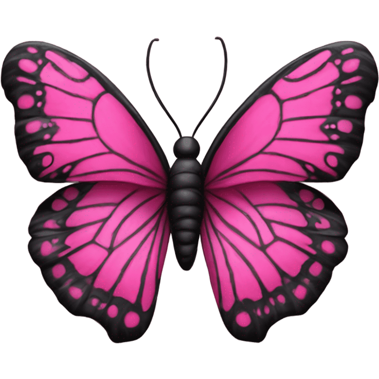 pink black butterfly emoji