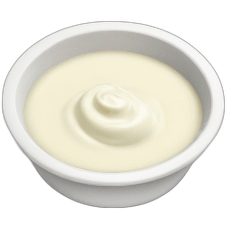 white sauce in a dipping dish emoji