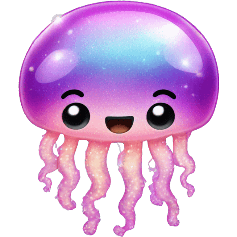 Cute glittery shiny jellyfish  emoji