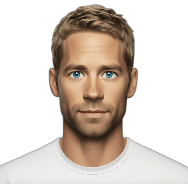 actor paul walker blue eyes with a t-shirt on emoji