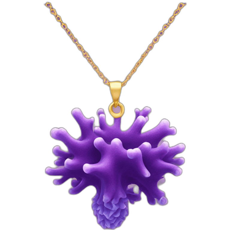 purple coral necklace emoji