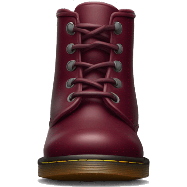 Burgundy doc marten boot emoji