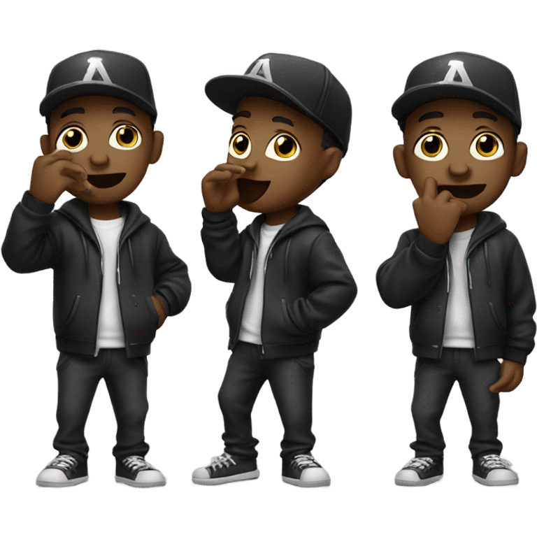 Black rapper plugging his nose  emoji