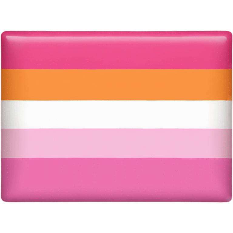 pride flag emoji with horizontal stripes pink light pink white light orange orange emoji