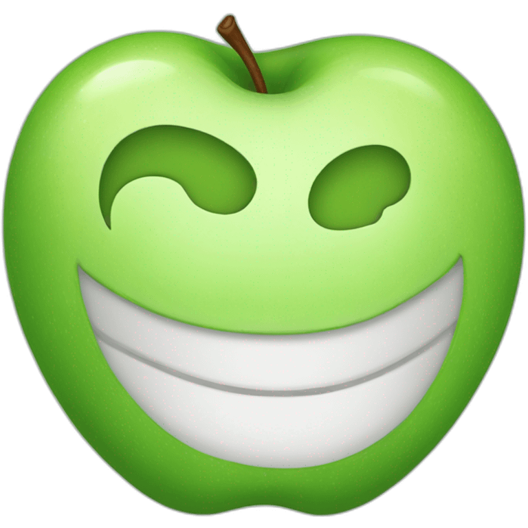 green apple inlove face emoji