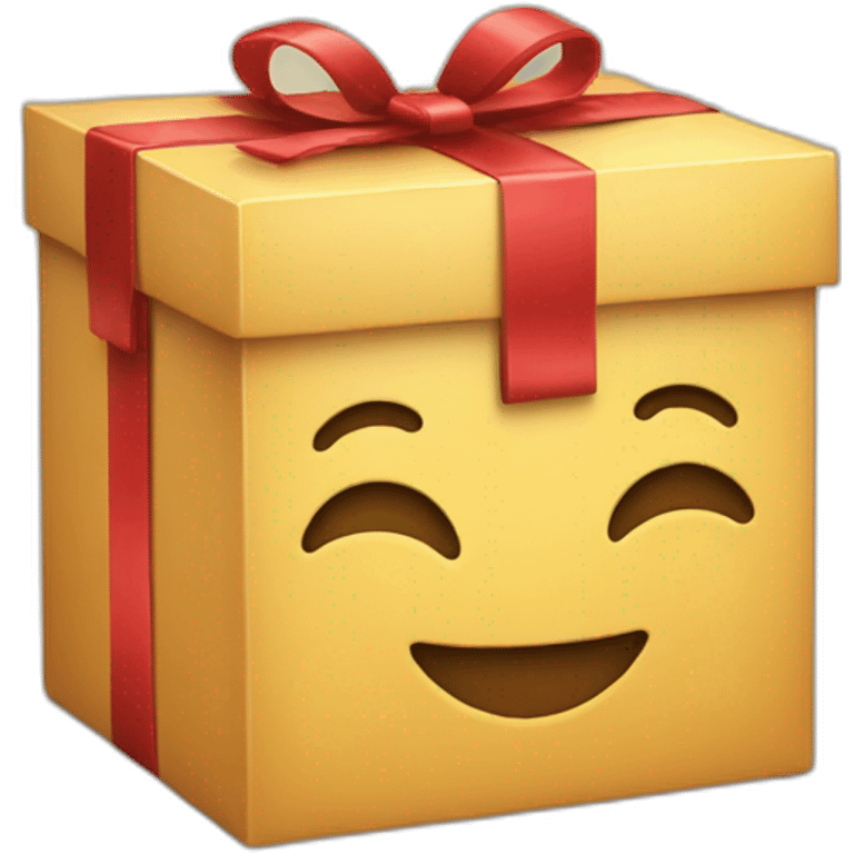 gift box with smile emoji